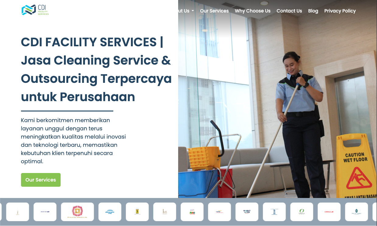 CDI Facility Services desktop website screenshot
