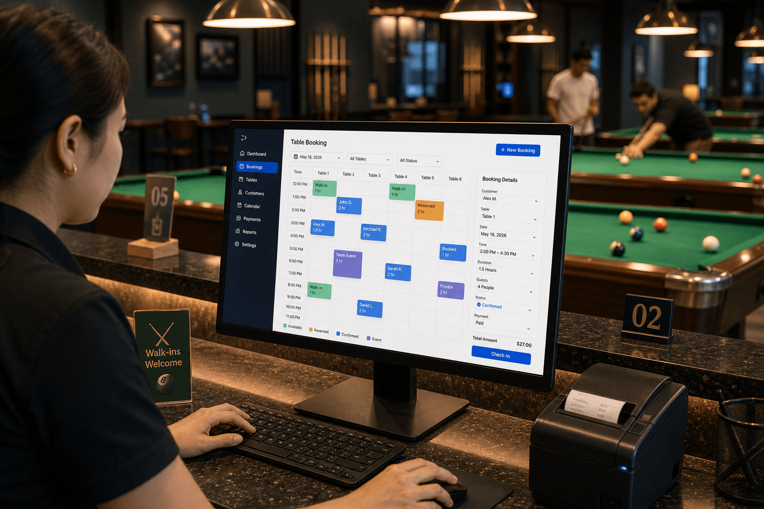 Booking System product snapshot